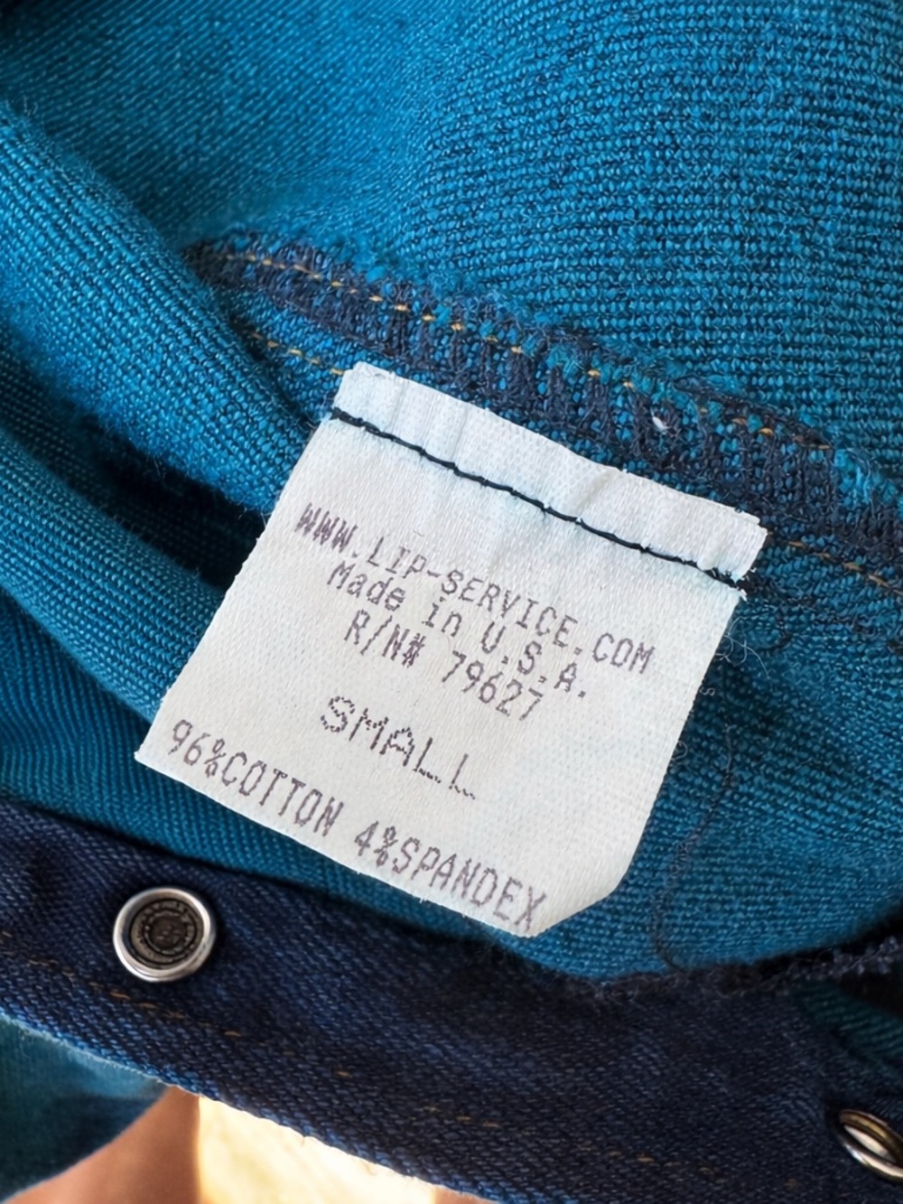 Vintage LIP SERVICE Denim Trench Coat - Small - Picture 7 of 7